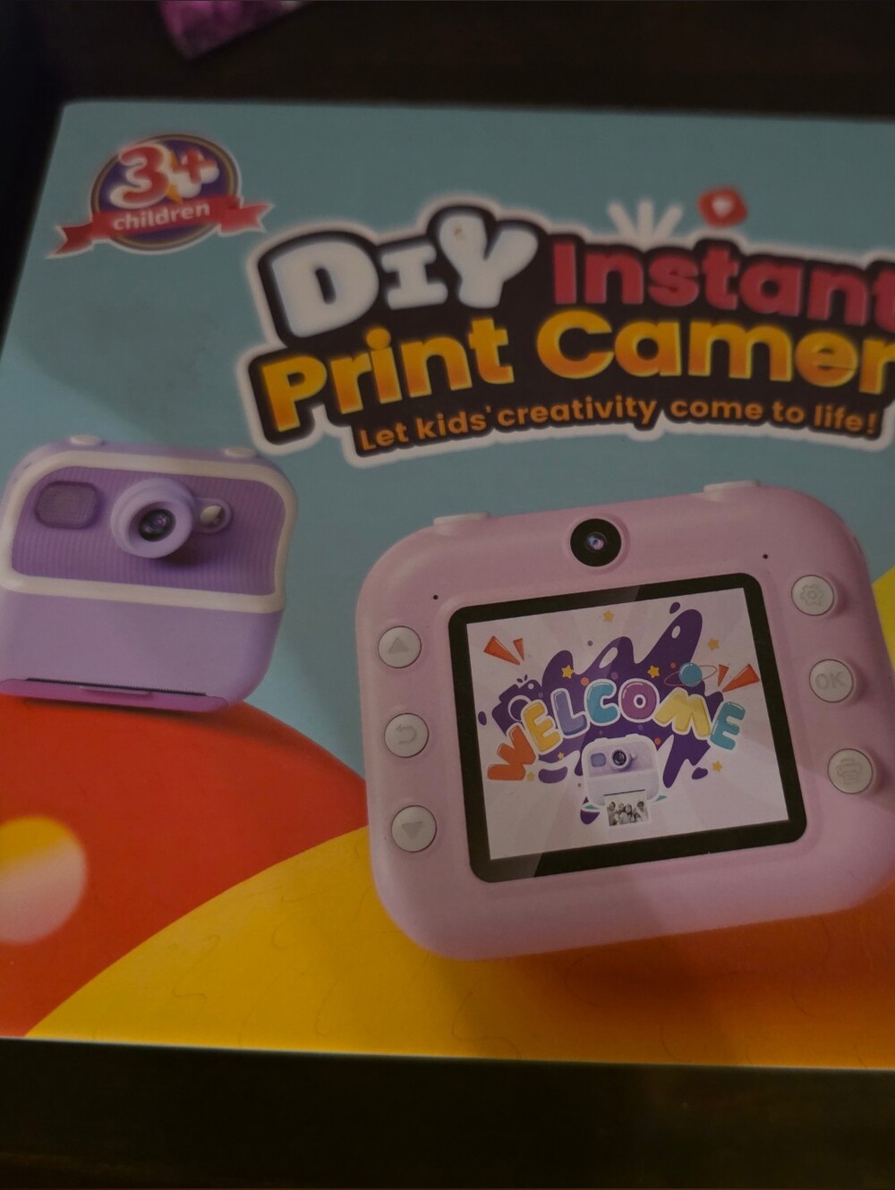 DIY Instant Print Camera - Pink Portable Kids Camera